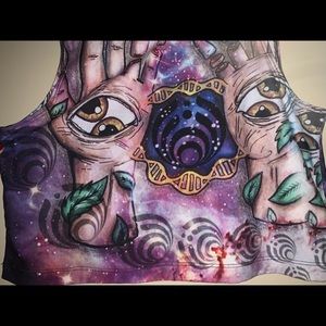 👽Custom BASSNECTAR Trippy Crop Tank 🌀